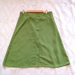 EVERLANE Japanese GoWeave A- Line Swing Skirt | Green | Sz 6